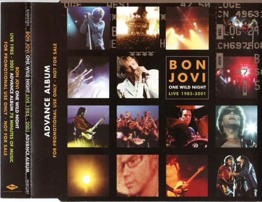Bon Jovi : One Wild Night Live 1985 - 2001 (CD, Advance, Album, Promo)