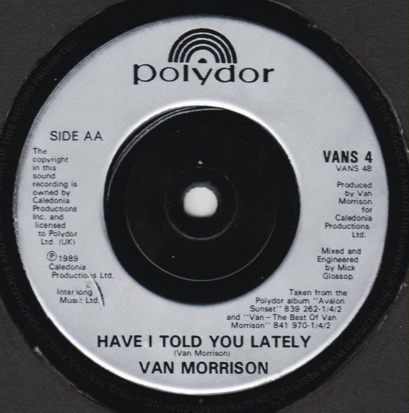 Van Morrison : Coney Island / Have I Told You Lately (7", Single)