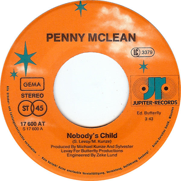 Penny McLean : Nobody's Child (7", Single)