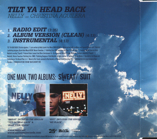 Nelly And Christina Aguilera : Tilt Ya Head Back (CD, Single, Promo)