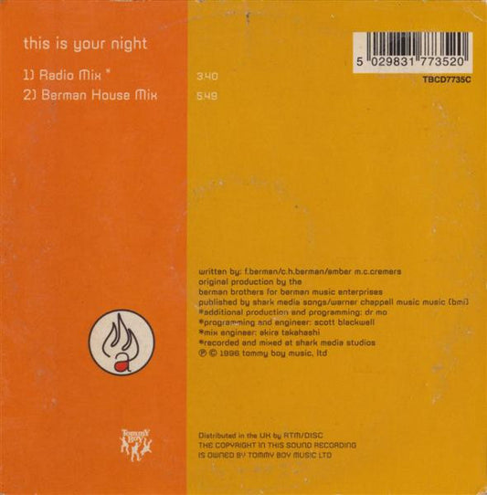 Amber : This Is Your Night (CD, Single)