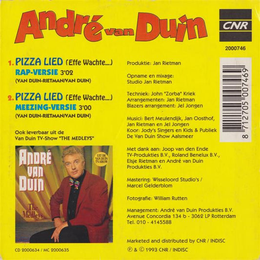 André van Duin : Pizza Lied (Effe Wachte...) (CD, Single)