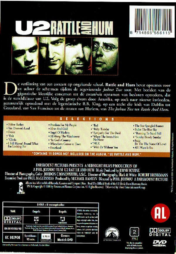 U2 : Rattle And Hum (DVD-V, Multichannel, PAL)