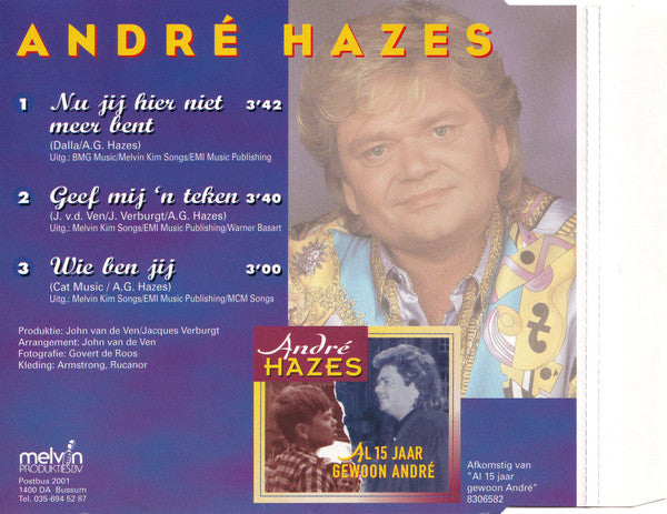 André Hazes : Nu Jij Hier Niet Meer Bent (CD, Single)