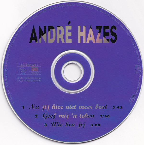 André Hazes : Nu Jij Hier Niet Meer Bent (CD, Single)