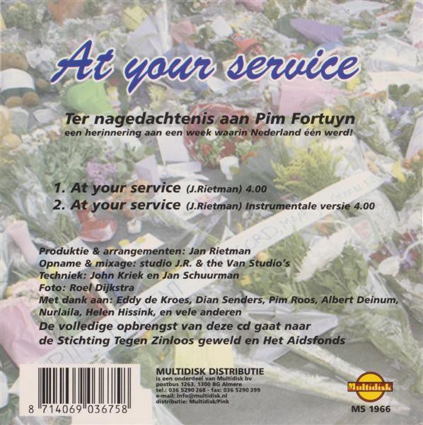 Gerard Joling & Jan Rietman : At Your Service (CD, Single)