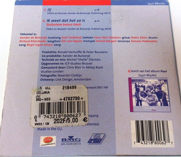 Volumia! : Jij (CD, Single)