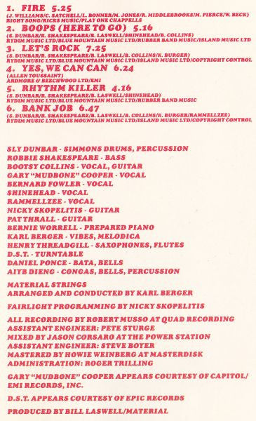 Sly & Robbie : Rhythm Killers (CD, Album)