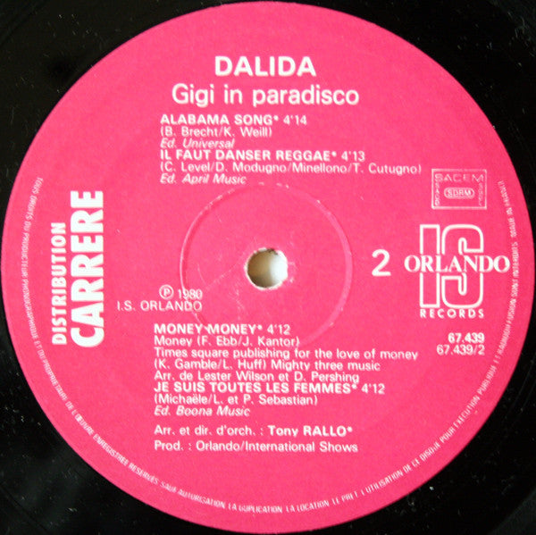 Dalida : Gigi In Paradisco (LP, Album)