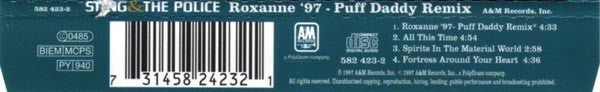 Sting & The Police : Roxanne '97 (Puff Daddy Remix) (CD, Maxi)