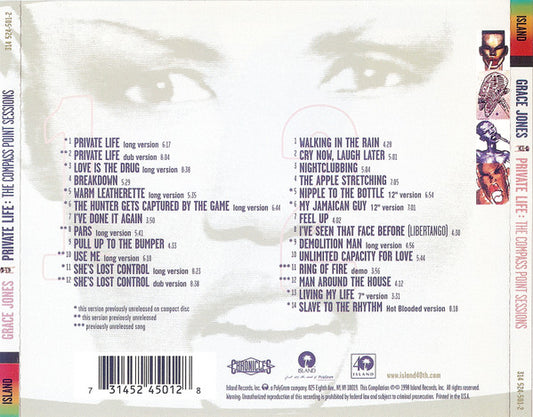 Grace Jones : Private Life: The Compass Point Sessions (2xCD, Comp)