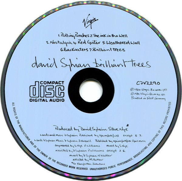 David Sylvian : Brilliant Trees (CD, Album)