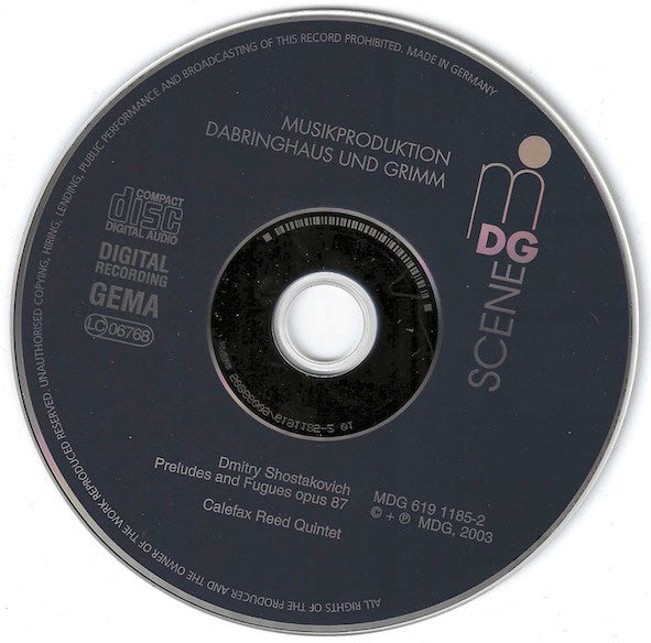 Calefax* Plays Shostakovich* : Preludes And Fugues Opus 87 (CD, Album, Son)