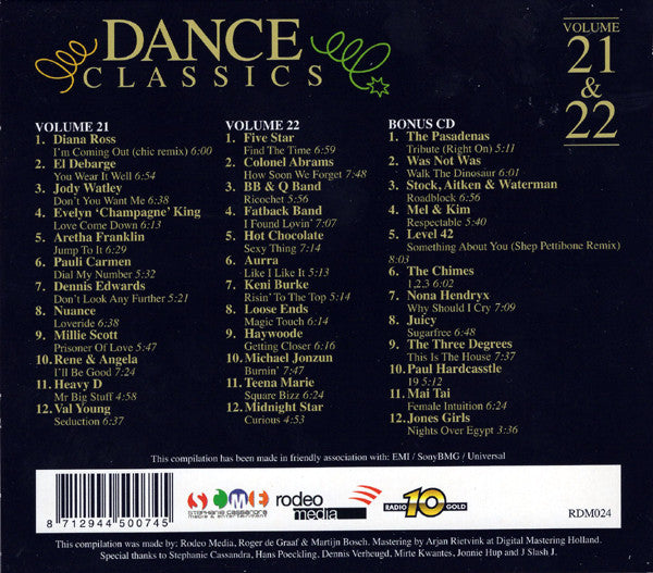 Various : Dance Classics Volume 21 & 22 (3xCD, Comp + Box)
