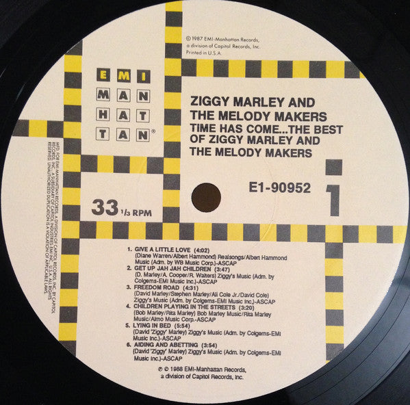 Ziggy Marley And The Melody Makers : Time Has Come... - The Best Of Ziggy Marley And The Melody Makers (LP, Comp)