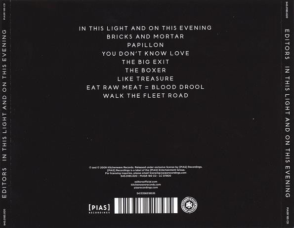 Editors : In This Light And On This Evening (CD, Album)