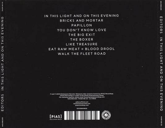 Editors : In This Light And On This Evening (CD, Album)