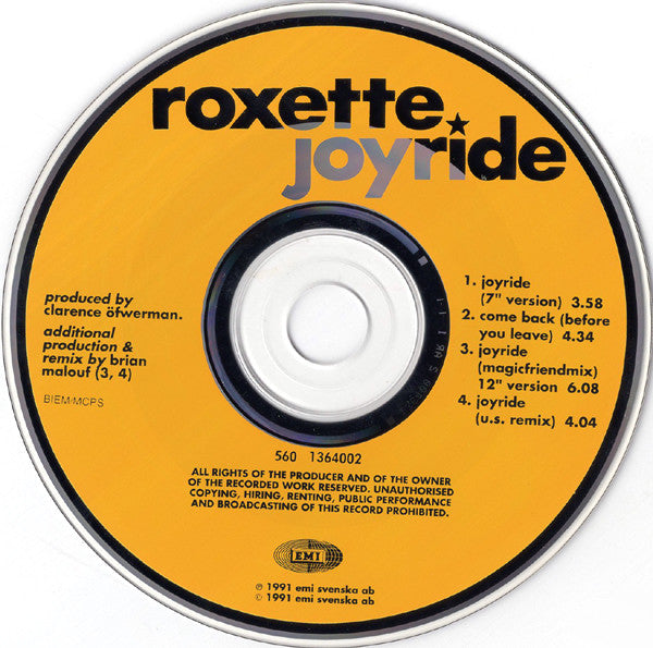 Roxette : Joyride (CD, Maxi)
