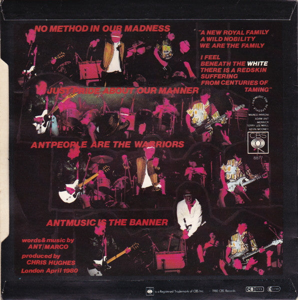 Adam And The Ants : Kings Of The Wild Frontier (7", Single, Inj)