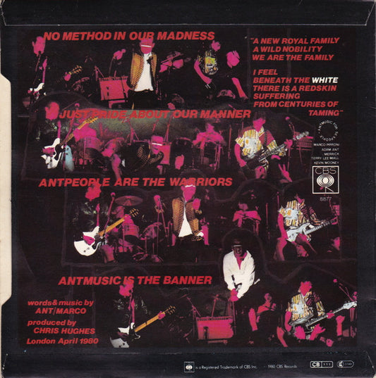 Adam And The Ants : Kings Of The Wild Frontier (7", Single, Inj)