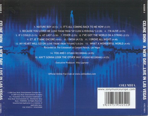 Céline Dion : A New Day... Live In Las Vegas (CD, Album)