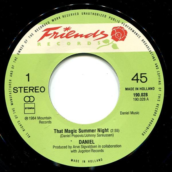 Daniel (8) : That Magic Summer Night (7", Single)