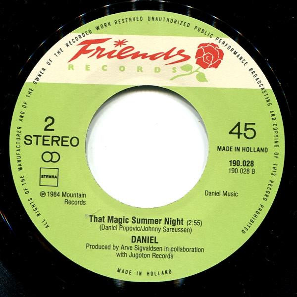 Daniel (8) : That Magic Summer Night (7", Single)