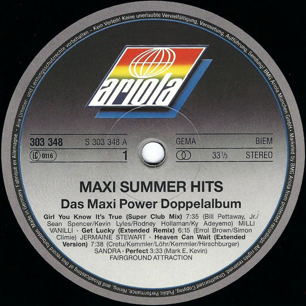 Various : Maxi Summer Hits (Das Maxi Power Doppelalbum) (2xLP, Comp)