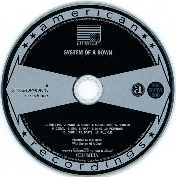 System Of A Down : System Of A Down (CD, Album)