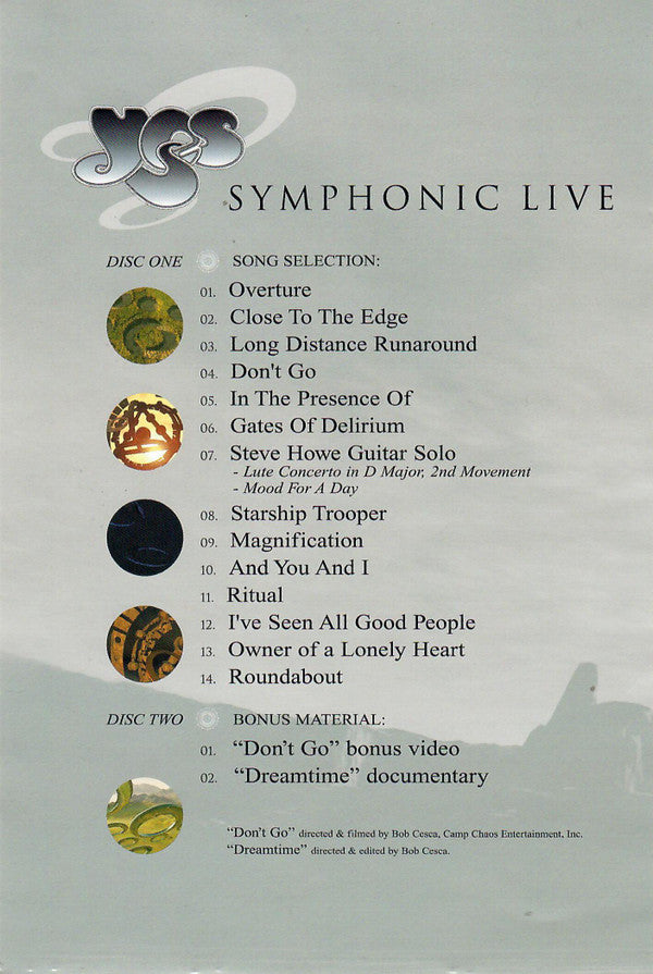 Yes : Symphonic Live (2xDVD-V, Multichannel, PAL)