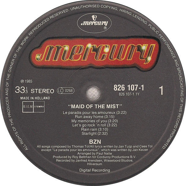 BZN : Maid Of The Mist (LP, Album, RE)