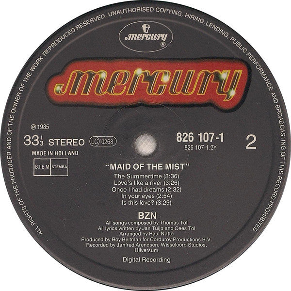 BZN : Maid Of The Mist (LP, Album, RE)