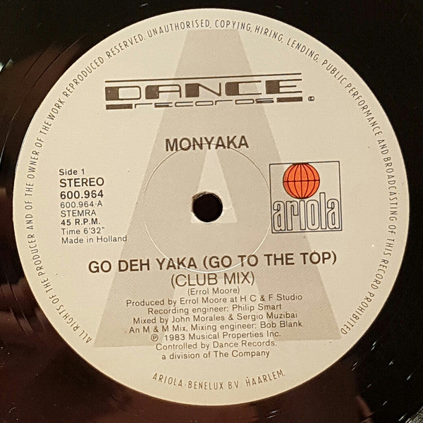 Monyaka : Go Deh Yaka (12")