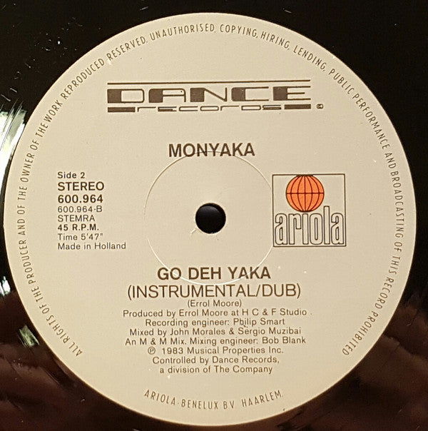 Monyaka : Go Deh Yaka (12")