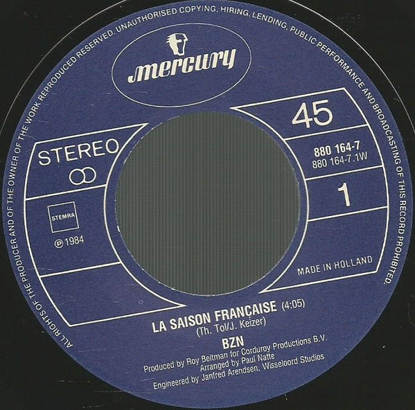 BZN : La Saison Française (7", Single)