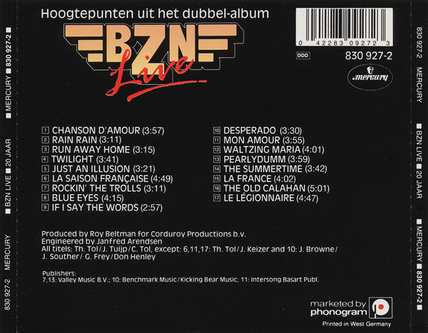 BZN : Live 20 Jaar (CD, Album, RE)