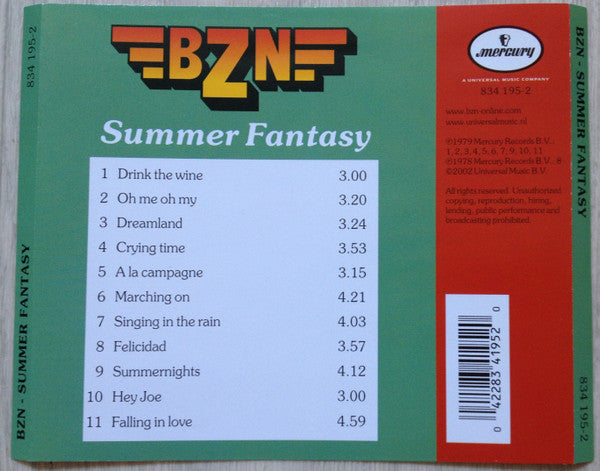BZN : Summer Fantasy (CD, Album, RE)