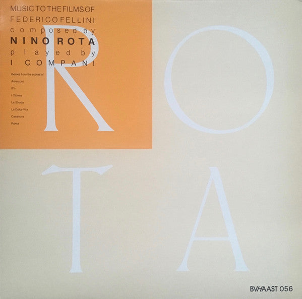 Nino Rota - I Compani : Music To The Films Of Federico Fellini Composed By Nino Rota Played By I Compani (LP, Album)