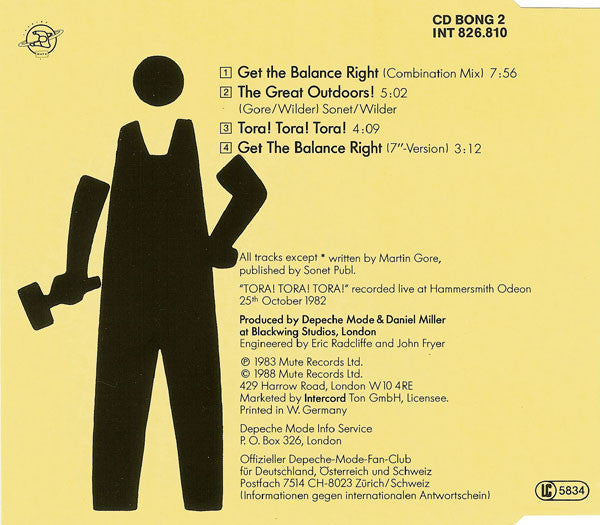 Depeche Mode : Get The Balance Right! (Combination Mix) (CD, Maxi, RE)
