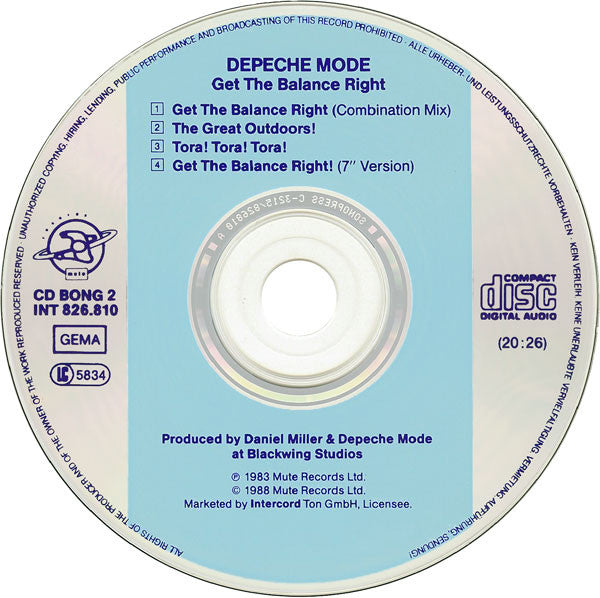 Depeche Mode : Get The Balance Right! (Combination Mix) (CD, Maxi, RE)