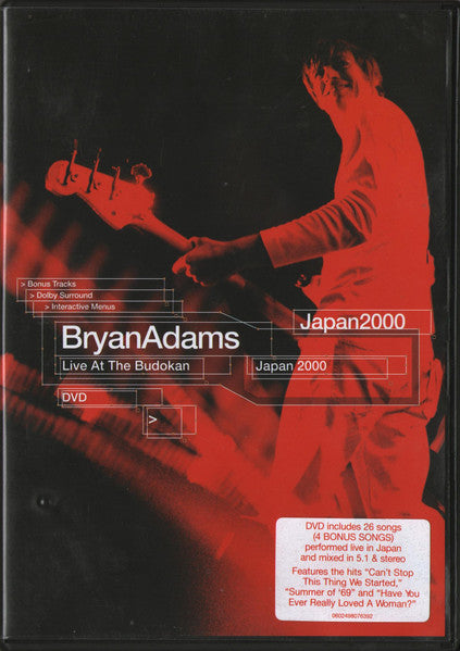 Bryan Adams : Live At The Budokan Japan 2000 (DVD-V, PAL)