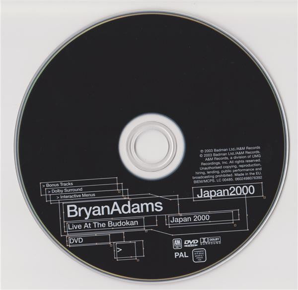 Bryan Adams : Live At The Budokan Japan 2000 (DVD-V, PAL)