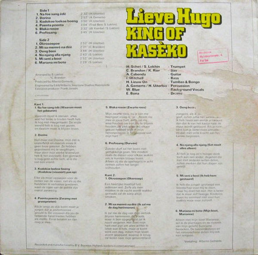 Lieve Hugo : King Of Kasèko (LP, Album)