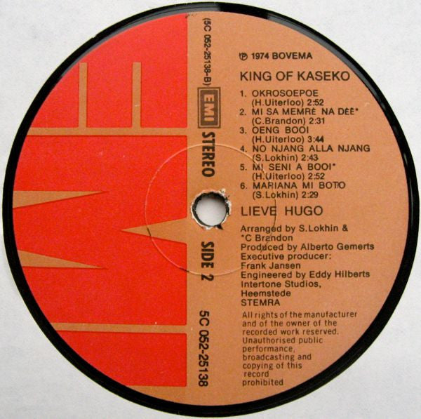Lieve Hugo : King Of Kasèko (LP, Album)