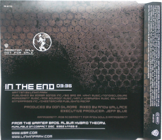 Linkin Park : In The End (CD, Single, Promo)