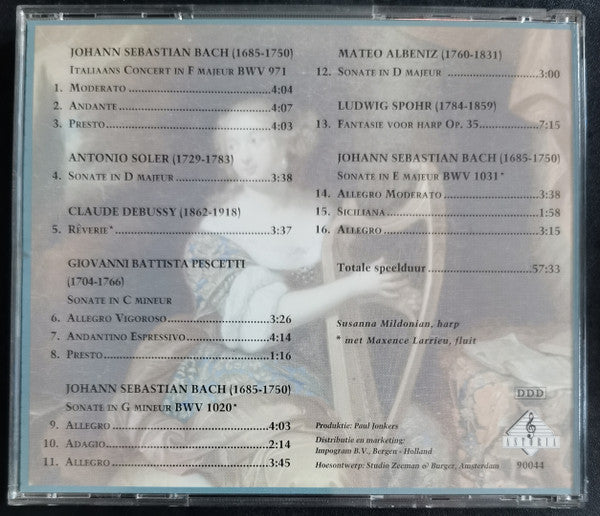 Johann Sebastian Bach, Giovanni Battista Pescetti, Claude Debussy, Mateo Albéniz, Louis Spohr, Padre Antonio Soler : De Romantische Harp (CD, Album)