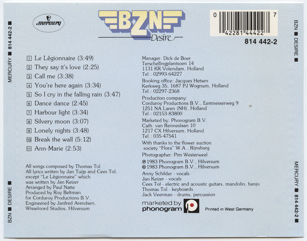 BZN : Desire (CD, Album)