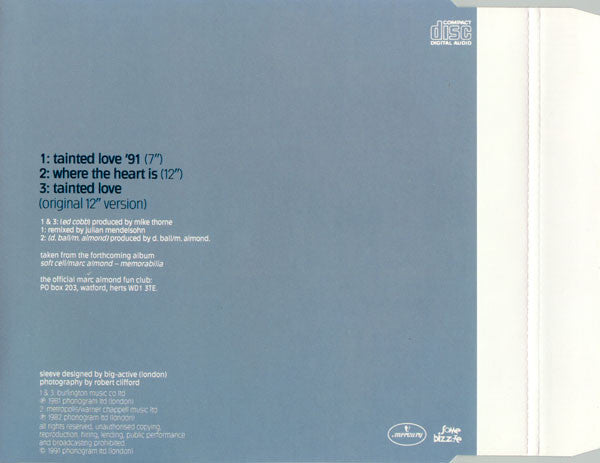 Soft Cell, Marc Almond : Tainted Love (CD, Single)