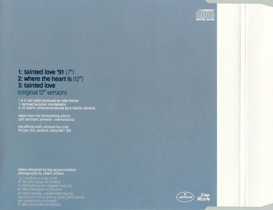 Soft Cell, Marc Almond : Tainted Love (CD, Single)