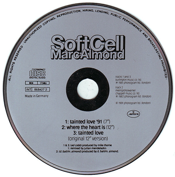 Soft Cell, Marc Almond : Tainted Love (CD, Single)